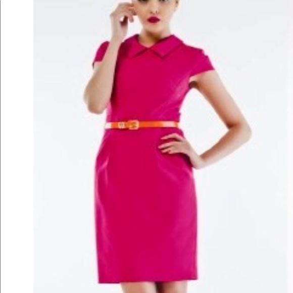 Pink dress with orange lining, no belt - Picture 1 of 1